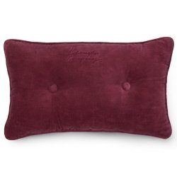 Lexington Buttoned Velour Pude, Bordeaux