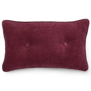 Lexington Buttoned Velour Pude, Bordeaux