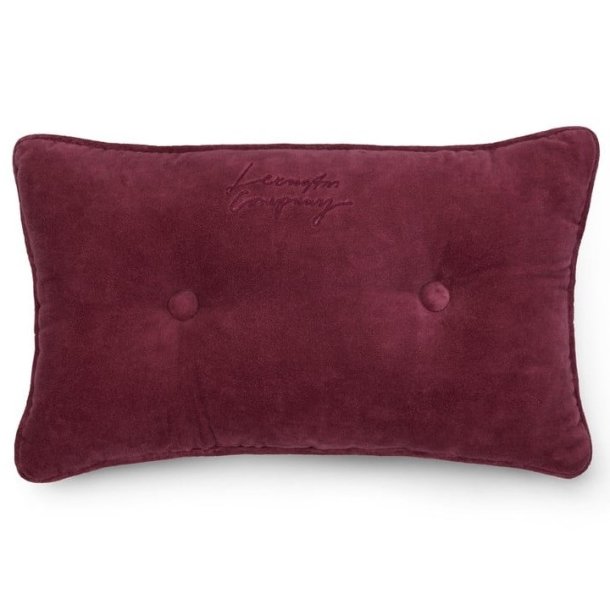 Lexington Buttoned Velour Pude, Bordeaux