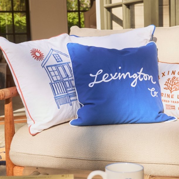 Lexington Logo Organic Cotton Twill Pudebetr�k, bl�t