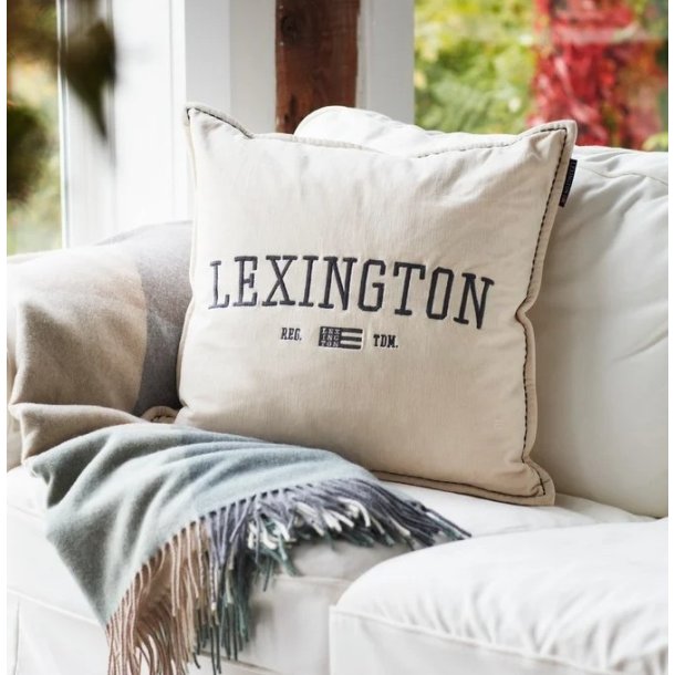 Lexington Logo Message Organic Cotton Velvet Pudebetr�k