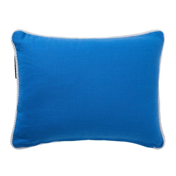 Lexington Marine Life Organic Cotton Canvas Pude, bl�/hvid