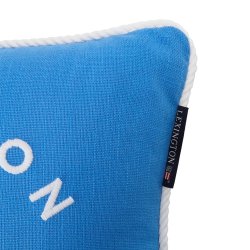 Lexington Marine Life Organic Cotton Canvas Pude, bl�/hvid