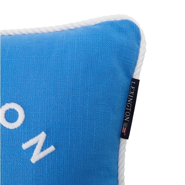 Lexington Marine Life Organic Cotton Canvas Pude, bl�/hvid