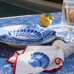 Lexington Shell Printed Organic Cotton Dug, 150 x 250 cm
