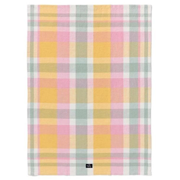 Lexington Easter Checked Linen Blend Kitchen Towel