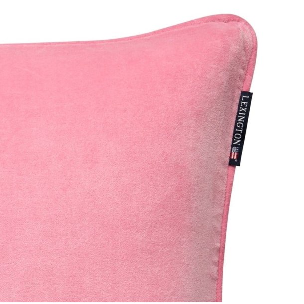 Lexington Organic Cotton Velvet Pillow Cover, Pink