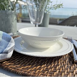 Lexington Porcelain Dessert Plate, white/beige, gaves�t m. 4 stk.