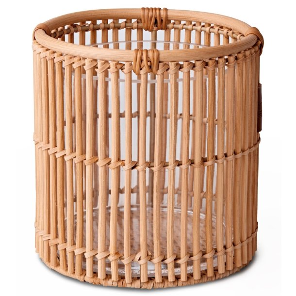 Lexington Round rattan candle holder, medium