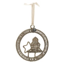RM Rustic Rattan Double Christmas Ornament