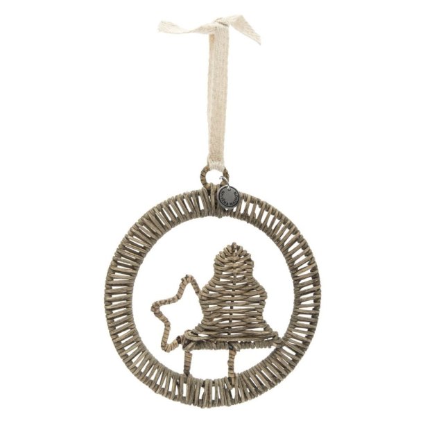 RM Rustic Rattan Double Christmas Ornament