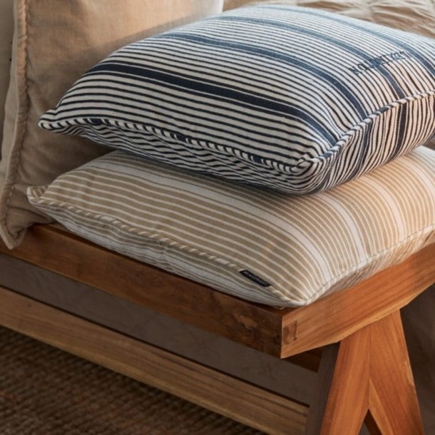 Lexington Icons Classic Striped Twill Pudebetr�k,  beige/hvid