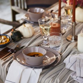 Lexington Striped Organic Cotton Tablecloth, 150 x 250 cm