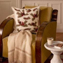 Lexington Pine Twigs Organic Cotton Velvet Pudebetr�k